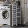 Sorbus 5 Drawers Narrow Dresser with Steel Frame, Wood Top & Easy Pull Fabric Bins for Small Spaces, Closets, Bedrooms, Bathrooms & Laundry - 2 of 4