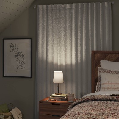 Blackout Embossed Velvet Curtain Panel - Threshold