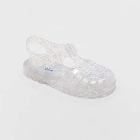 Toddler Girls' Sunny Fisherman Jelly Sandals - Cat & Jack™ Clear 7 : Target