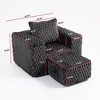 Lycvki Lingge Corduroy Compression Sofa with Ottoman - 2 of 4