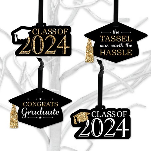 Big Dot Of Happiness Tassel Worth The Hassle - Gold - 2024 Graduation  Decorations - Tree Ornaments - Set Of 12 : Target