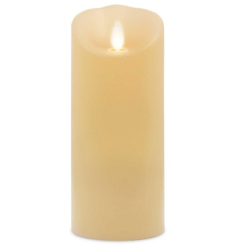 NEW Luminara Flameless Candle  Vanilla Scented Ivory Wax Pillar  7 x 3.5 Inch 