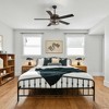 Airsurfer 52" Matte Black Ceiling Fan with 5 Black Plywood Blades,Reversible Quiet Dc Motor & Memory Function,3 Bulb bases,Remote Control Included - 2 of 4