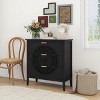 34"H Accent Cabinets For Living Room,Hollow-Carved Cabinet With 3 Drawers,Cabinet Storage Drawers,Cabinet Pantry-Maison Boucle - 3 of 4
