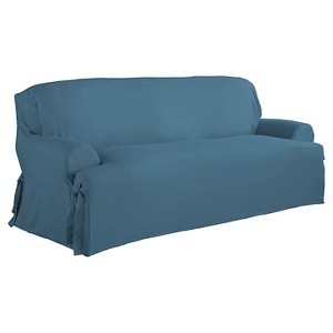 Indigo Relaxed Fit Duck Furniture Sofa Slipcover - Serta, Blue