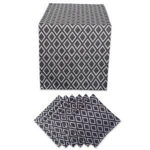 Diamond Table Set Black - Design Imports, White Black