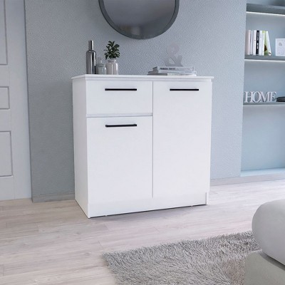 NicBex Modern Wooden Dresser with 3 Spacious Drawers and 1 Door Minimalist Closet Storage for Bedroom, Living Room, Hallway
