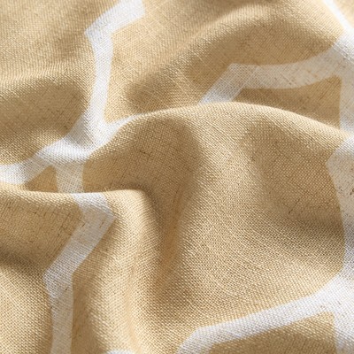 Toasted Wheat Geometric Room-Darkening Grommet Curtain Panel