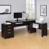 3pc Skeena Office Desk Set Cappuccino - Coaster - 2 of 4