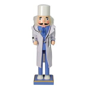 Northlight 14" Wooden Christmas Nutcracker Doctor with Stethoscope - 1 of 3