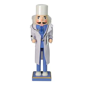 Northlight 14" Wooden Christmas Nutcracker Doctor with Stethoscope