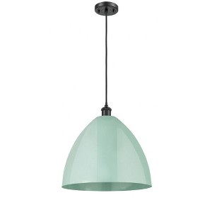 Plymouth Dome - 1 Light Cord Hung Mini Pendant In Industrial Style-18.75 Inches Tall and 16 Inches Wide - 1 of 1