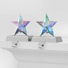 2pk Christmas Lit Iridescent Star Stocking Holder - Wondershop™ - 4 of 4