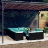 vidaXL Garden Lounge Set Black - 2 of 4