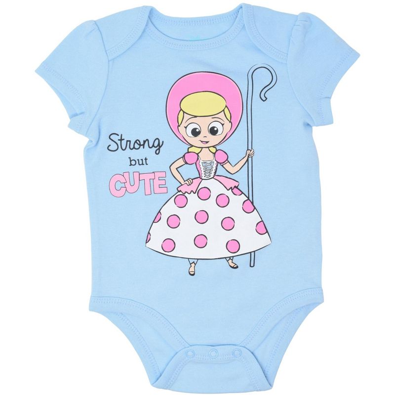 Disney Pixar Toy Story Jessie Bo Peep Baby Girls 5 Pack Bodysuits Newborn to Infant, 4 of 10