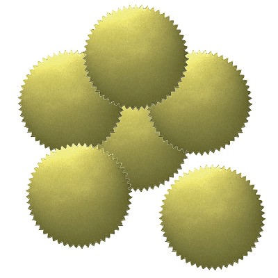 Hayes 2" Blank Gold Certificate Seals (H-VA313-6)