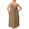 Agnes Orinda Women's Plus Size Summer Beach Bohemian Pattern Sleeveless Strap Maxi Sundresses - 2 of 4