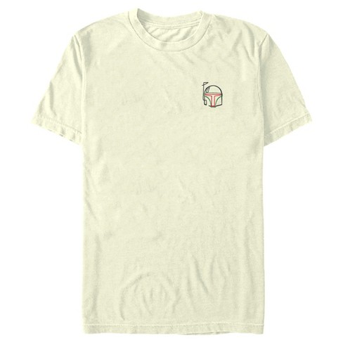 Men's Star Wars Embroidered Line Art Boba Fett Helmet T-shirt : Target