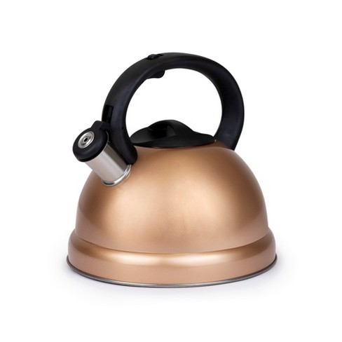 3 Qt Stainless Steel Whistling Tea Kettle Copper Target