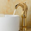 BWE Swan Single Hole Single Handle Bathroom Vessel Sink Faucet With Pop Up Drain in Polished Gold - 2 of 4