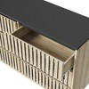 Resenkos 6 Drawers Dresser, Wide Modern Chest of Drawers with Metal Legs, Drawer Organizer for Bedroom, Natural Oak Brown - 3 of 4
