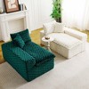 120" Color-Block Turtle Velvet Sofa with Ergonomic Backrests, High-Density Sponge Cushions, and 400lbs Weight Capacity - 3 of 4