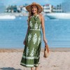 Women's Woven High Neck Floral Sleeveless Midi Dress - Cupshe - 3 of 4