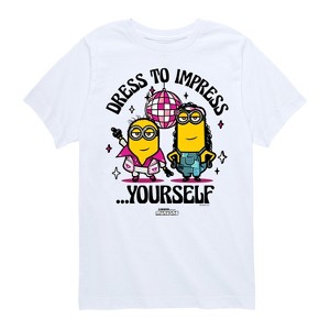 Boys' - Despicable Me Minions - Dress To Impress Yourself Disco Dance Short Sleeve Graphic T-Shirt - 1 of 4