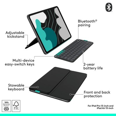 Logitech Flip Folio, Keyboard Case for iPad Pro 13-inch (M4 & M5) & iPad Air 13-inch (M2 & M3) (2024, 2025) - Thumbnail 4