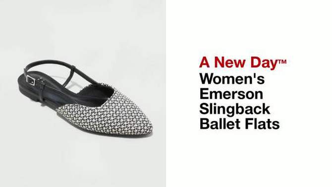 Women's Emerson Slingback Ballet Flats with Memory Foam Insole - A New Day™, 2 of 11, play video