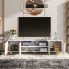 TV Stand Entertainment Center With Storage Cabinets For TVs Up To 75", 4 Doors Media Cabinet With Divider For Living Room Bedroom - 3 of 4