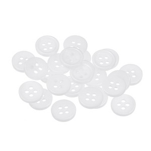 Unique Bargains Sewing Resin Round Flat 4-Hole Replacement Craft Buttons 20 Pcs - 1 of 4