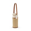 Twine Insulated Single Wine Bag, Wine Tote, Insulated Liner, Faux Leather Strap, Holds 1 Standard Wine Bottle, Tan, Set of 1 - 4 of 4