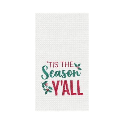 C&F Home It's The Season Y'All Embroidered Waffle Weave Kitchen Towel