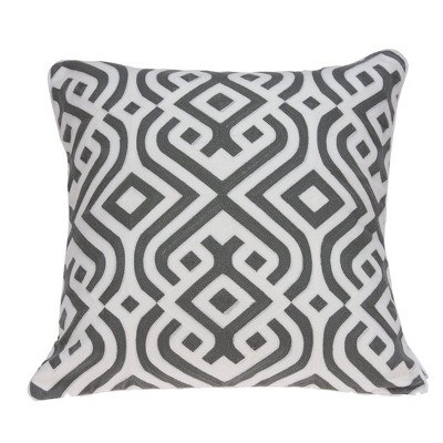 Parkland Collection,Vega Gray And White Throw Pillow