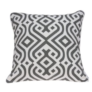 Parkland Collection,Vega Gray And White Throw Pillow - 1 of 4