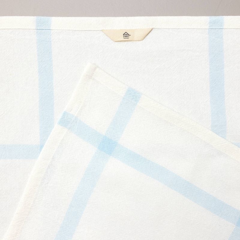 Windowpane Flour Sack Kitchen Towel Cream/Light Blue - Hearth &#38; Hand&#8482; with Magnolia, 3 of 4