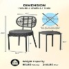 GustoWave 3-Piece Rattan Bistro Set, All-Weather Patio Furniture For Porch/Lawn/Garden - 3 of 4