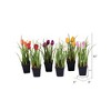 Vickerman 10" Artificial Tulips in Black Plastic Planters Pots, Set of 6. - 2 of 3