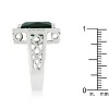 Slickblue Emerald Green Cocktail Ring for Women with 8 Ct. Cushion-Cut Cubic Zirconia, Size 5-10 - 4 of 4