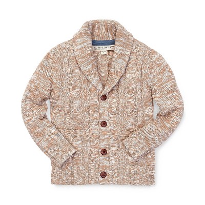 Tipped Cardigan with Elbow Patches