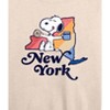 Women's - Peanuts - New York Snoopy Lightweight French Terry Wide Neck Long Sleeve Shirt - 2 of 4