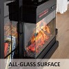AMERLIFE 3-Sided Glass Fireplace TV Stand with LED Lights - 3 of 4