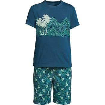 Lands' End Kids Short Sleeve Tee and Shorts Pajama Set