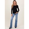 PinkBlush Light Blue Vintage Wash Flare Maternity Jeans - 3 of 4