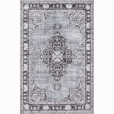 Well Woven Mareva Machine Washable Vintage Oriental Medallion Area Rug