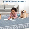 Washable Kitchen Runner Rug, Non-Slip, Soft Modern Low Pile Checkered Hallway Rug for Bedside, Bathroom, Living Room - 3 of 4