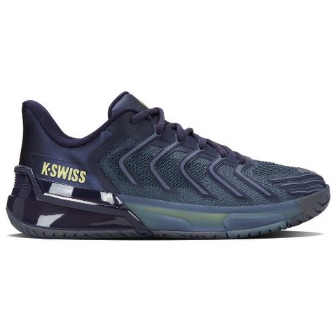 K-Swiss Men's Ultrashot 4 Tennis Shoe (Vintage Indigo/Naval Academy/Luminary Green) (12)