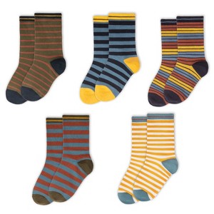 Mightly Kids Organic Cotton Crew Socks 5-pack - 1 of 4