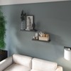 SEVOBAL Utility Storage Shelves Dallas Floating Shelf Set of Two Modern Design or Living Room, Matte Gray, 9.8"*31.5"*1.5" - 4 of 4